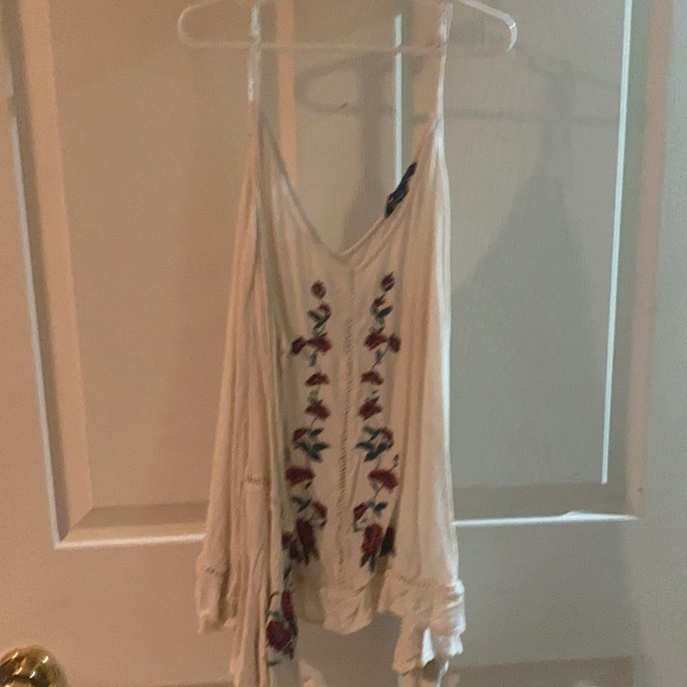Cream off the shoulder shirt by American Eagle